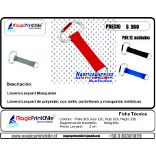 LLavero Lanyard Mosqueton