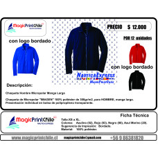 Chaqueta Hombre Micropolar Manga Larga